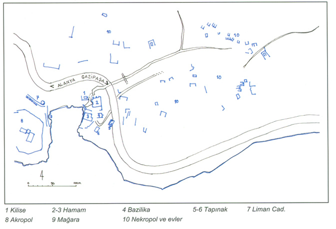 Alanya-iotape-antik-kenti-09 kent planı